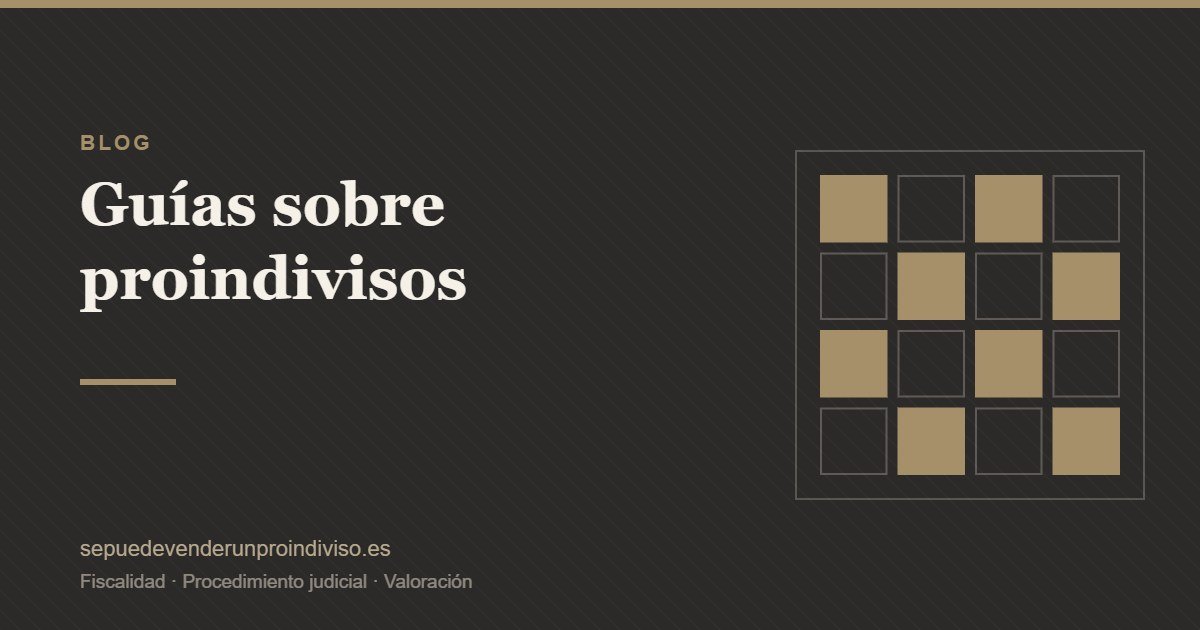 Guías sobre proindivisos: esquema de las cuotas de una vivienda en copropiedad