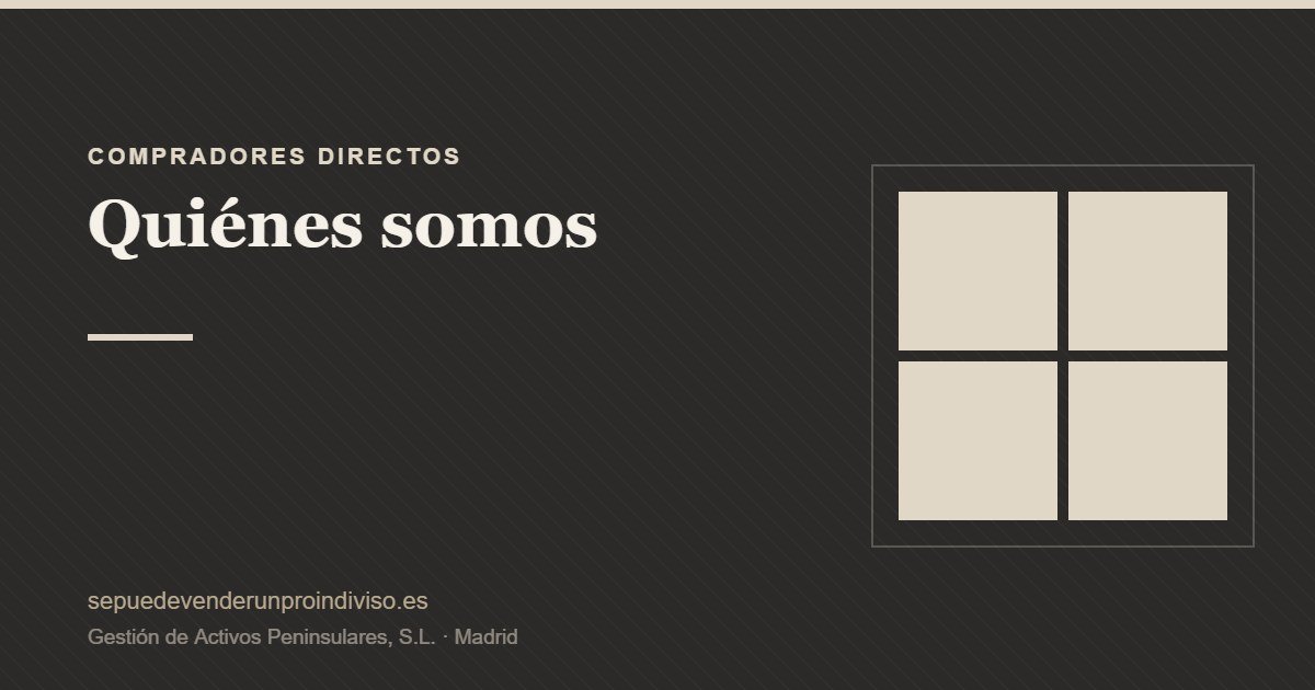 Compramos proindivisos: ilustración de las cuotas de una vivienda en copropiedad